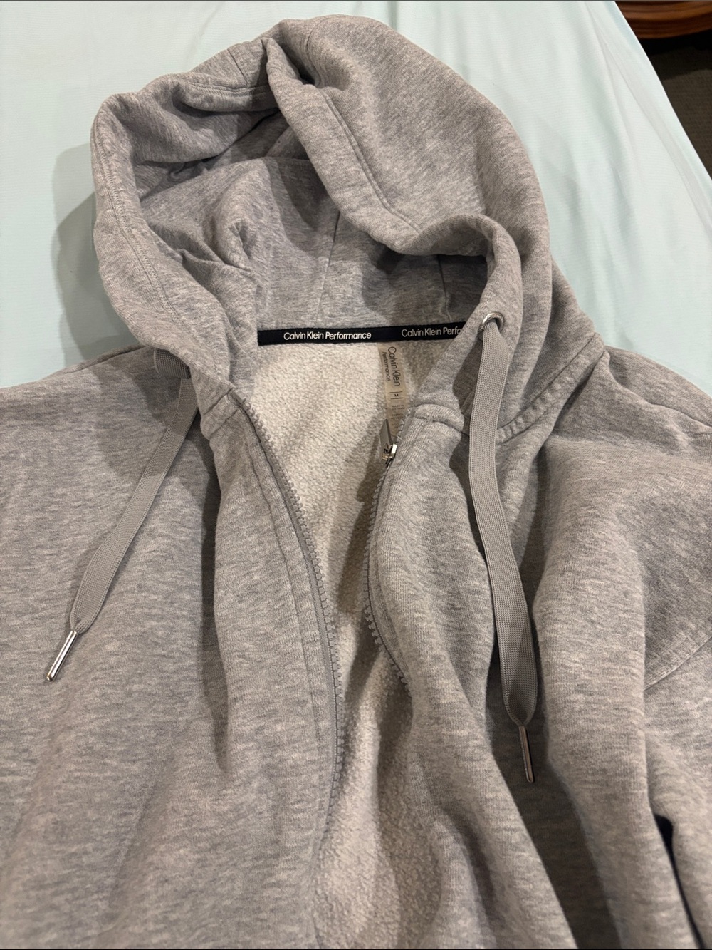 Calvin Klein Performance Gray Full-Zip Hooded Sweatshirt